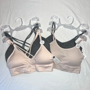 NWT Danskin Women’s M Intimates Bundle 4 Bralettes + 4 Pair Thong Underwear